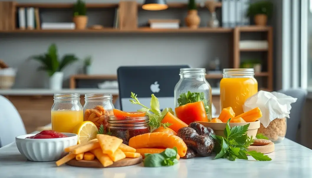 An array of colorful, fermented foods displayed in a professional setting.