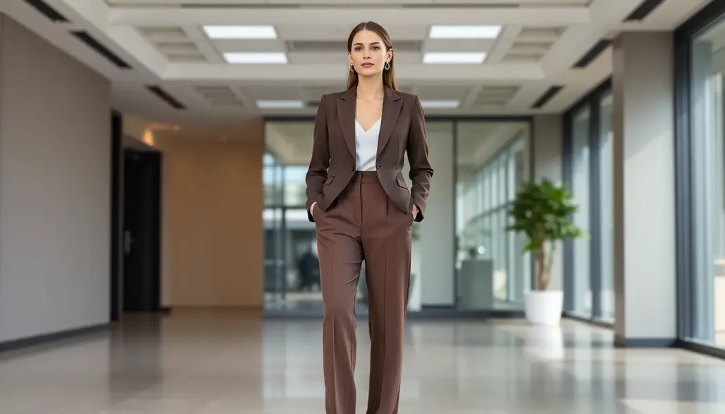 A tailored outfit can create the illusion of longer lines for petite women.